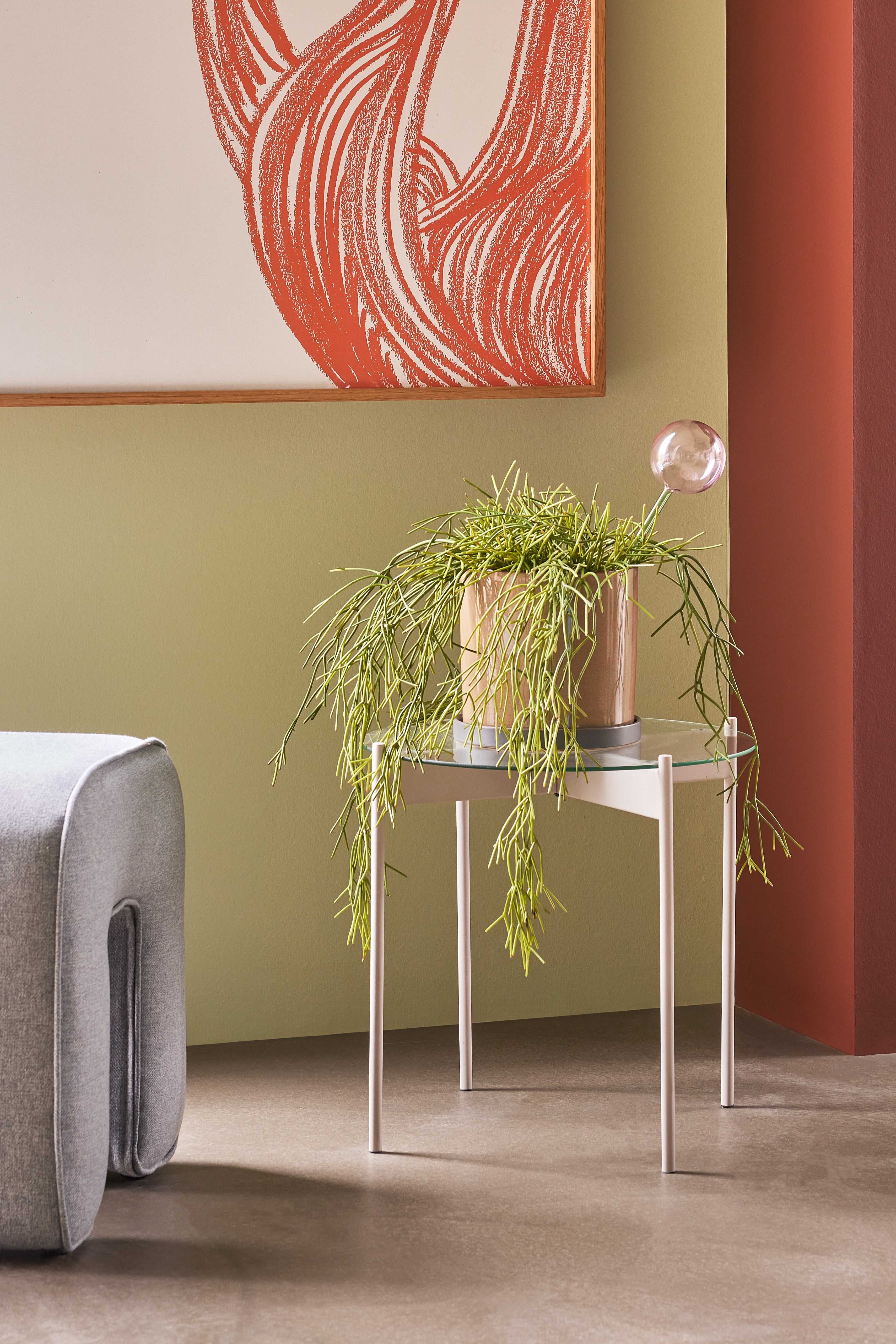 Beam side table sand - Ø45XH42CM