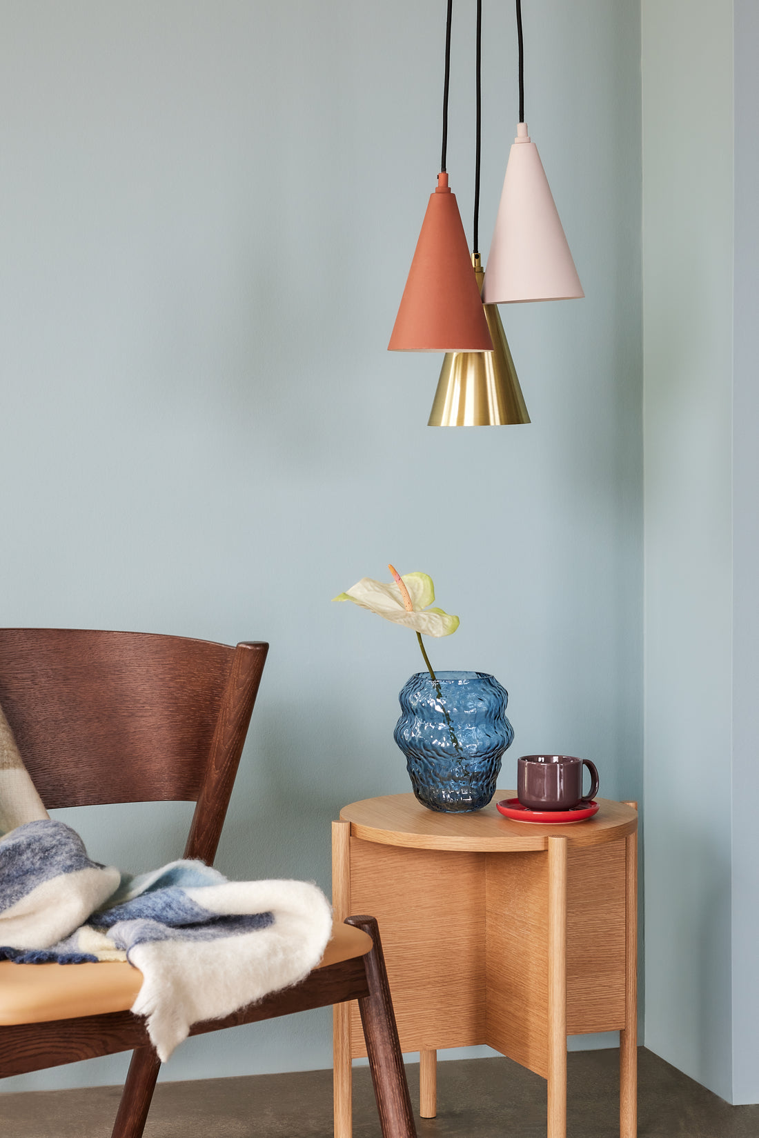 Drop pendant multicolored - Ø14XH20CM, E27