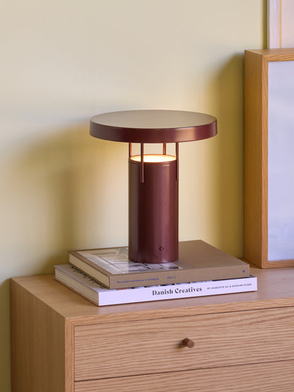 BringMe Portable Lamp Metallic Burgundy - ø25xh28cm