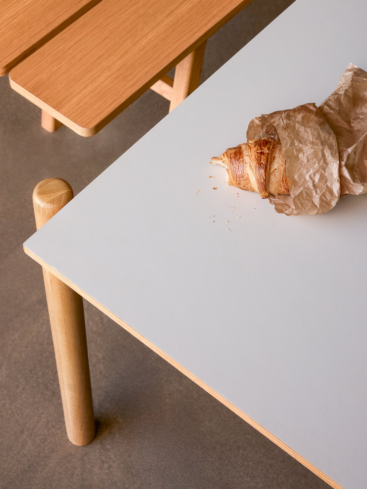 Oblique Dining Table Rectangular Gray - 190x107xh75cm