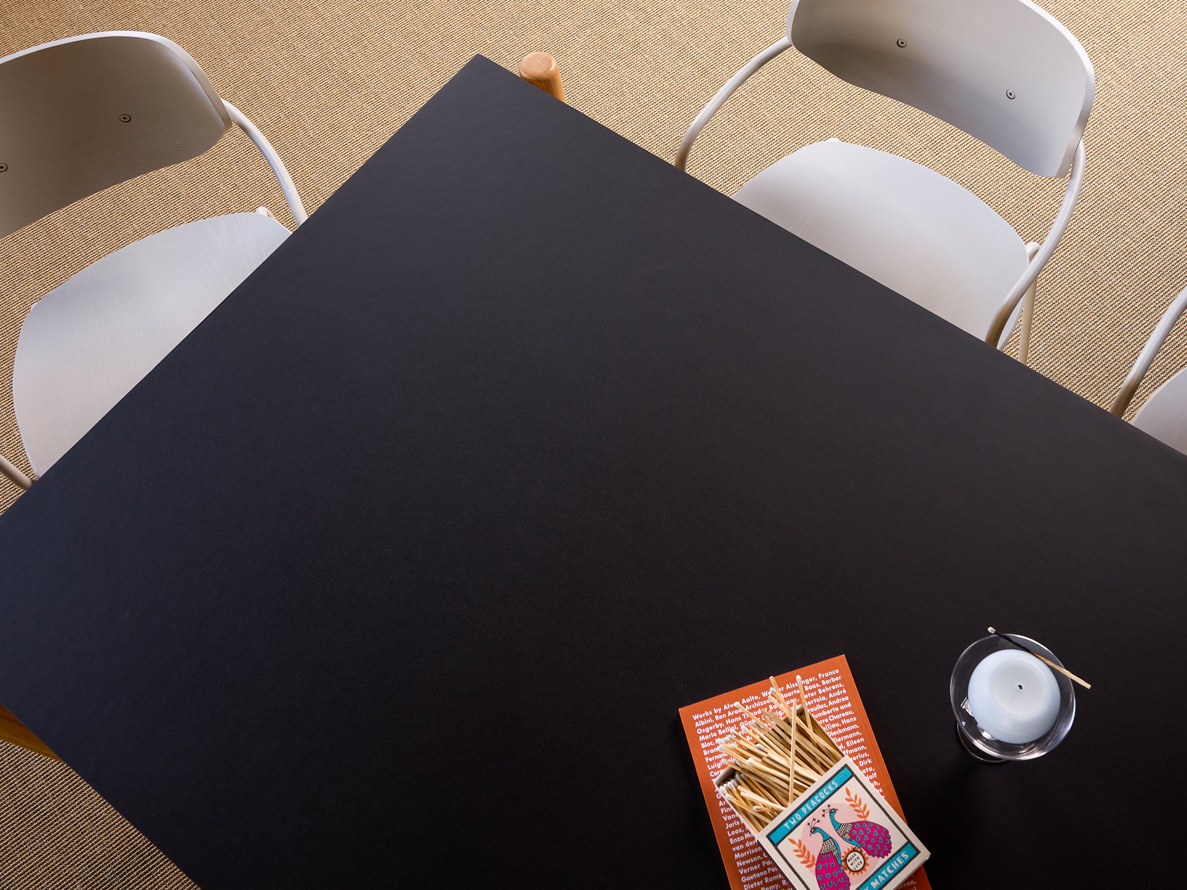 Oblique Dining Table Rectangular Black - 190x107xh75cm