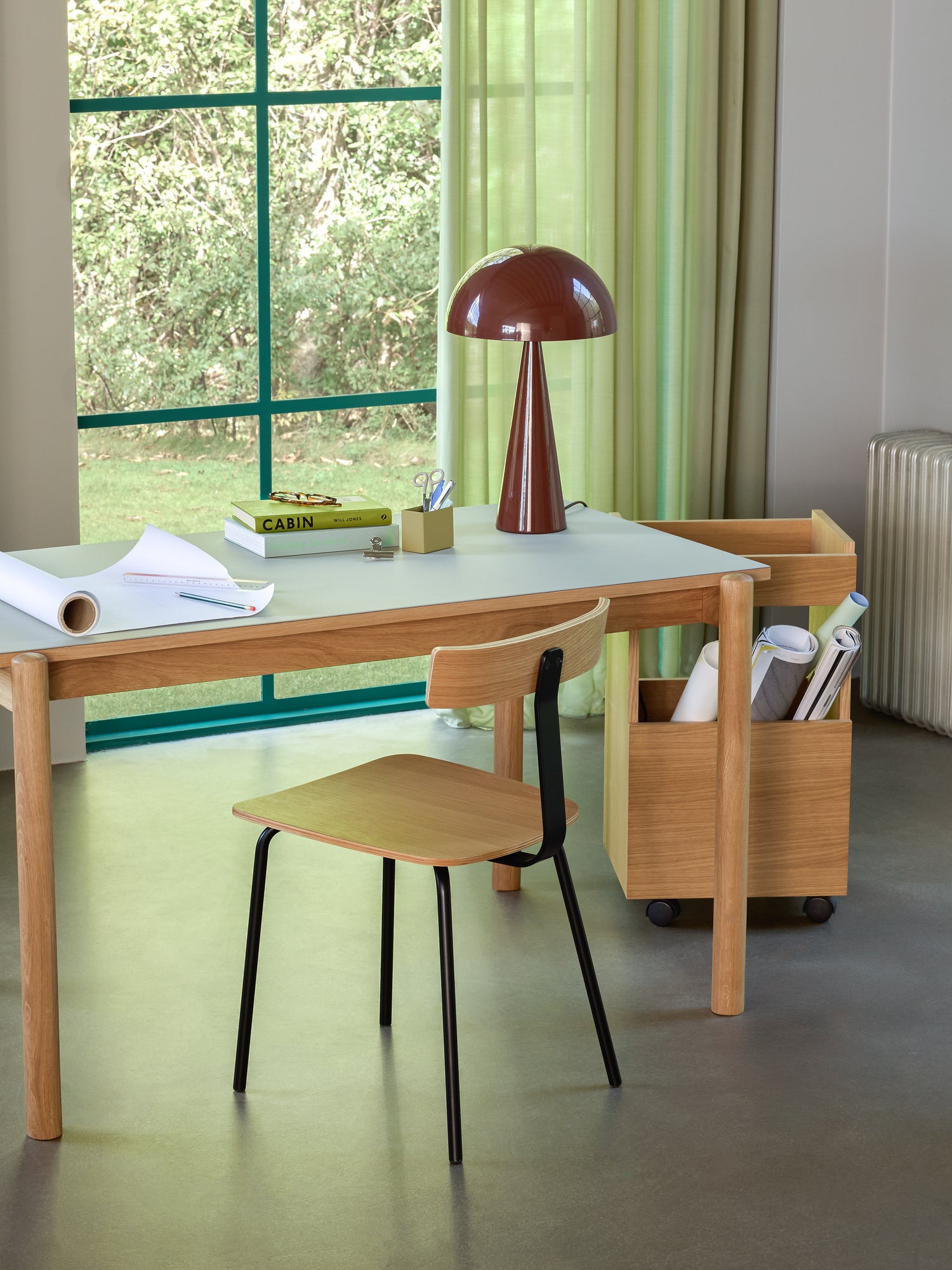 Forma Rolling Table Natural - 40x35xh70cm