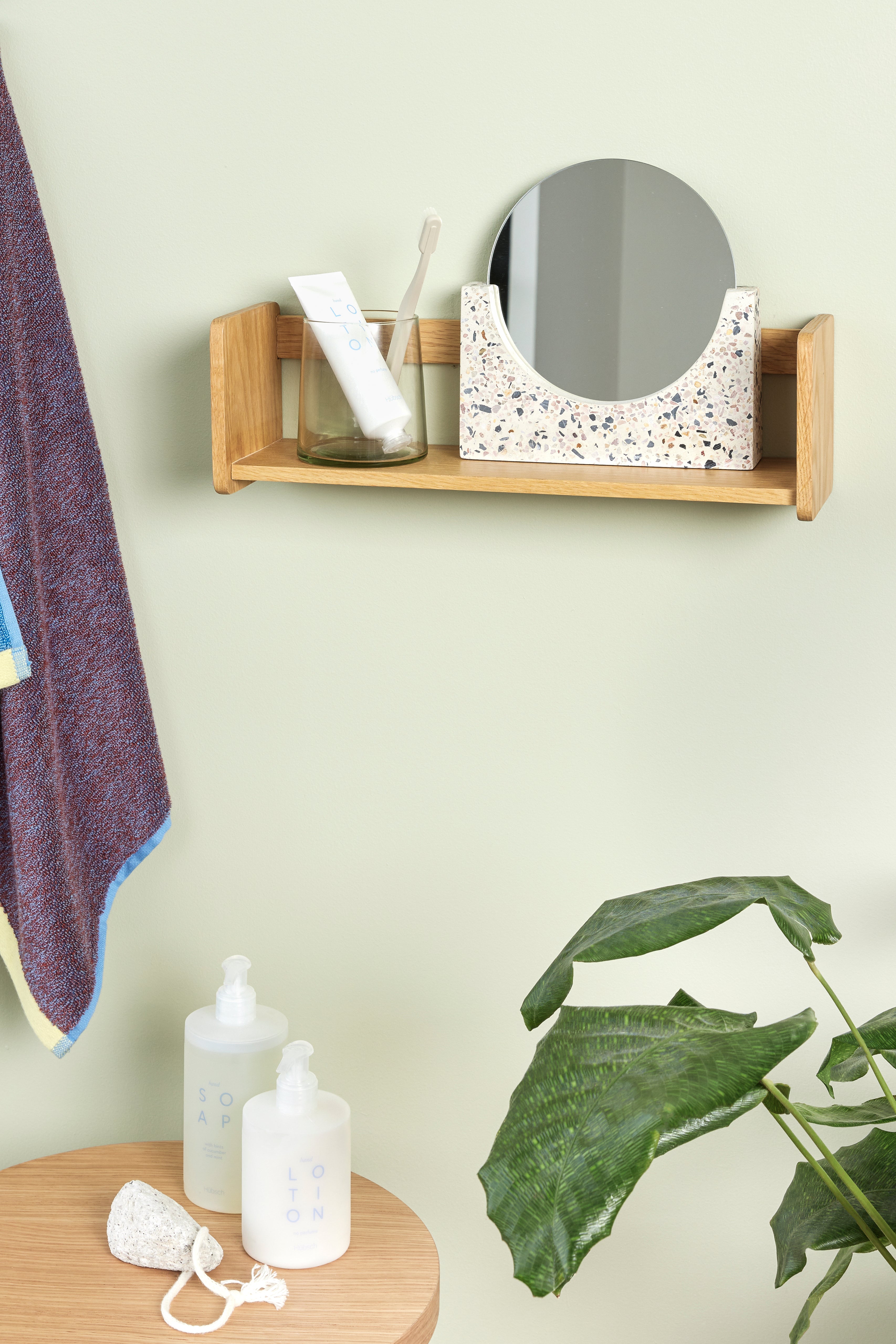 Black Table Mirror Terrazzo - 20x5xH19cm