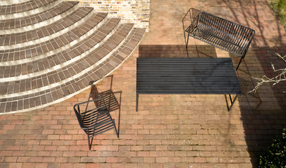 Villa Outdoor Bench Black - 133x59xh82cm