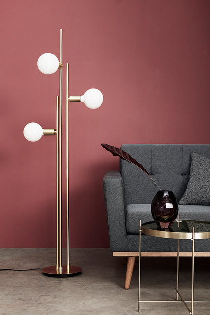 Reflect side table brass color - Ø43XH45CM