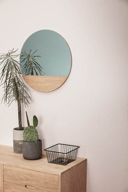 Crescent Wall Mirror Round Nature - ø50cm