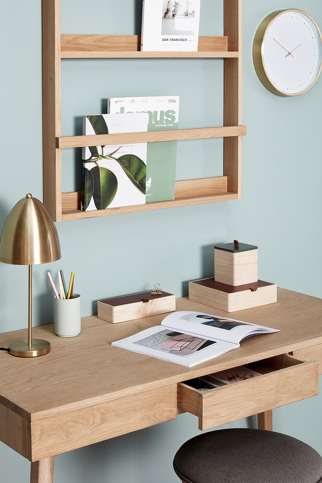Display Wall Shelf Large Nature - 70x9xH92cm