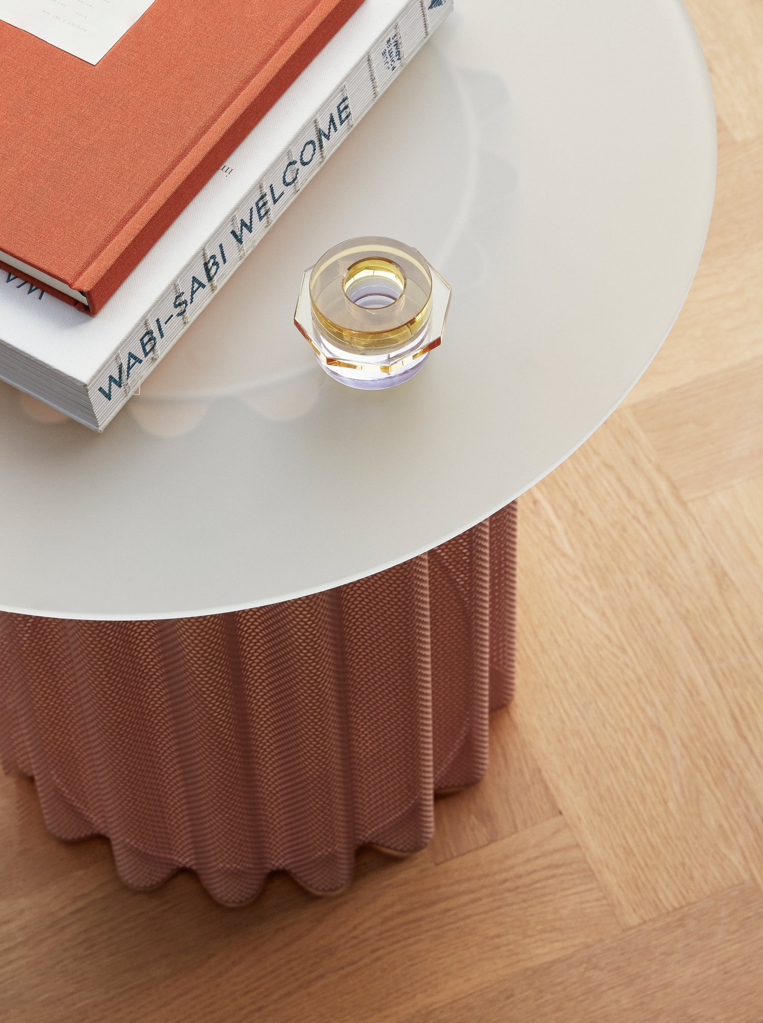 Kiosk Candlesticks Yellow/Purple (set of 2) - ø6xh4cm