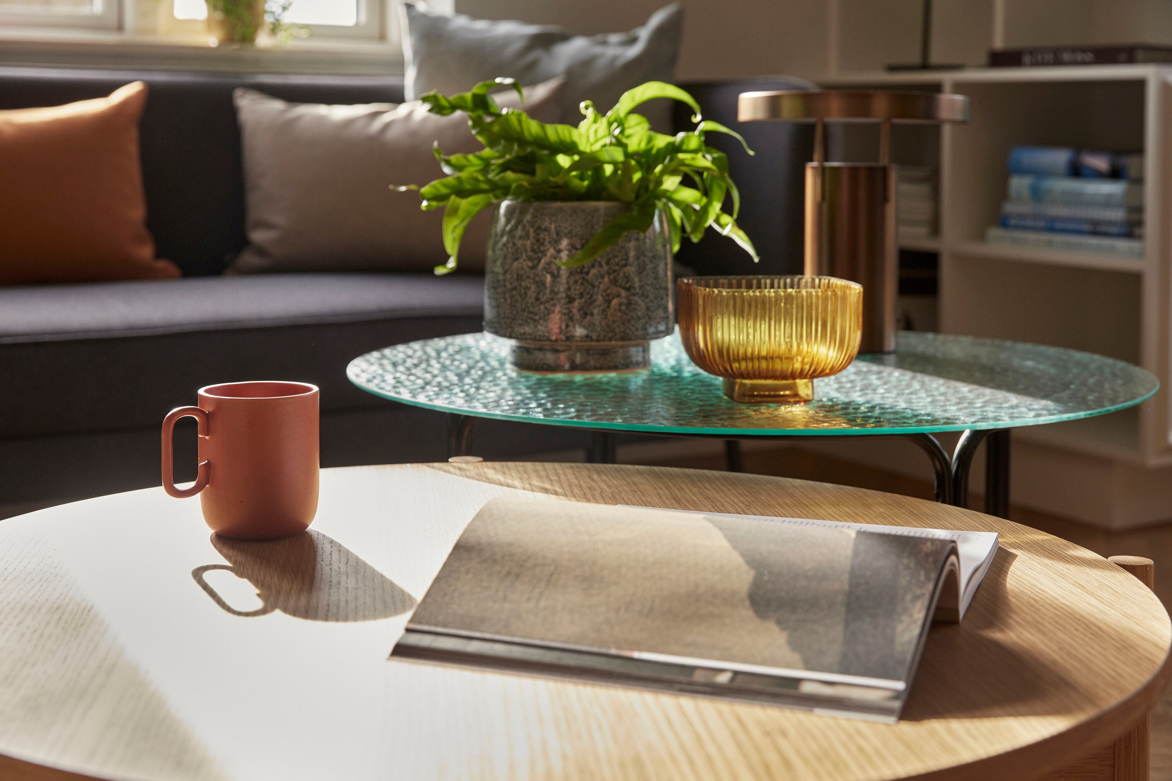 Heritage coffee table nature - Ø86xH40cm