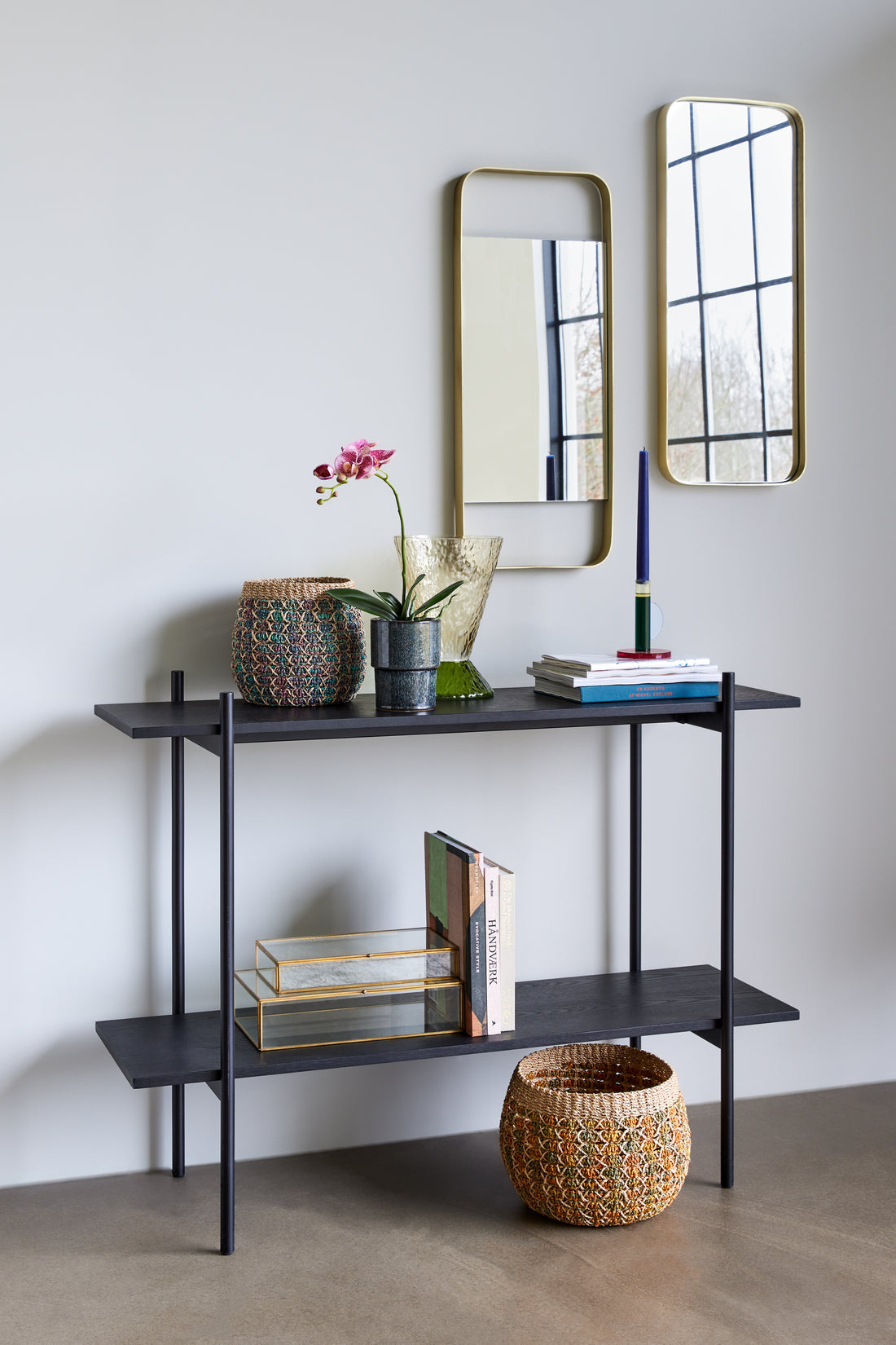 Norm Shelf Single Small Black - 120x40xH90cm
