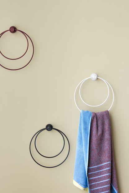 Loop Towel holder Burgundy - 26x23cm