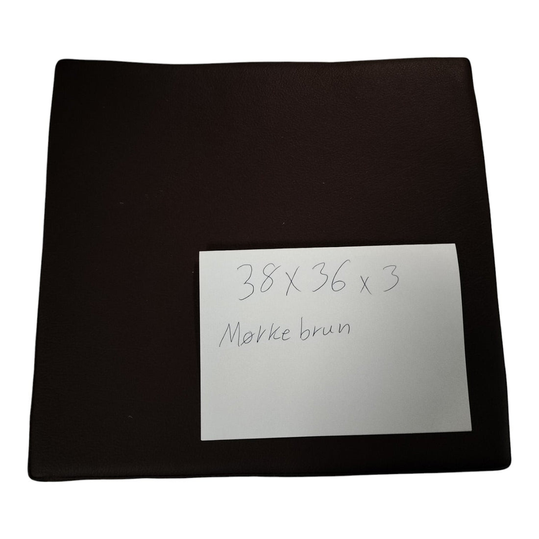 Residual section - 38x36x3 cm in dark brown leather