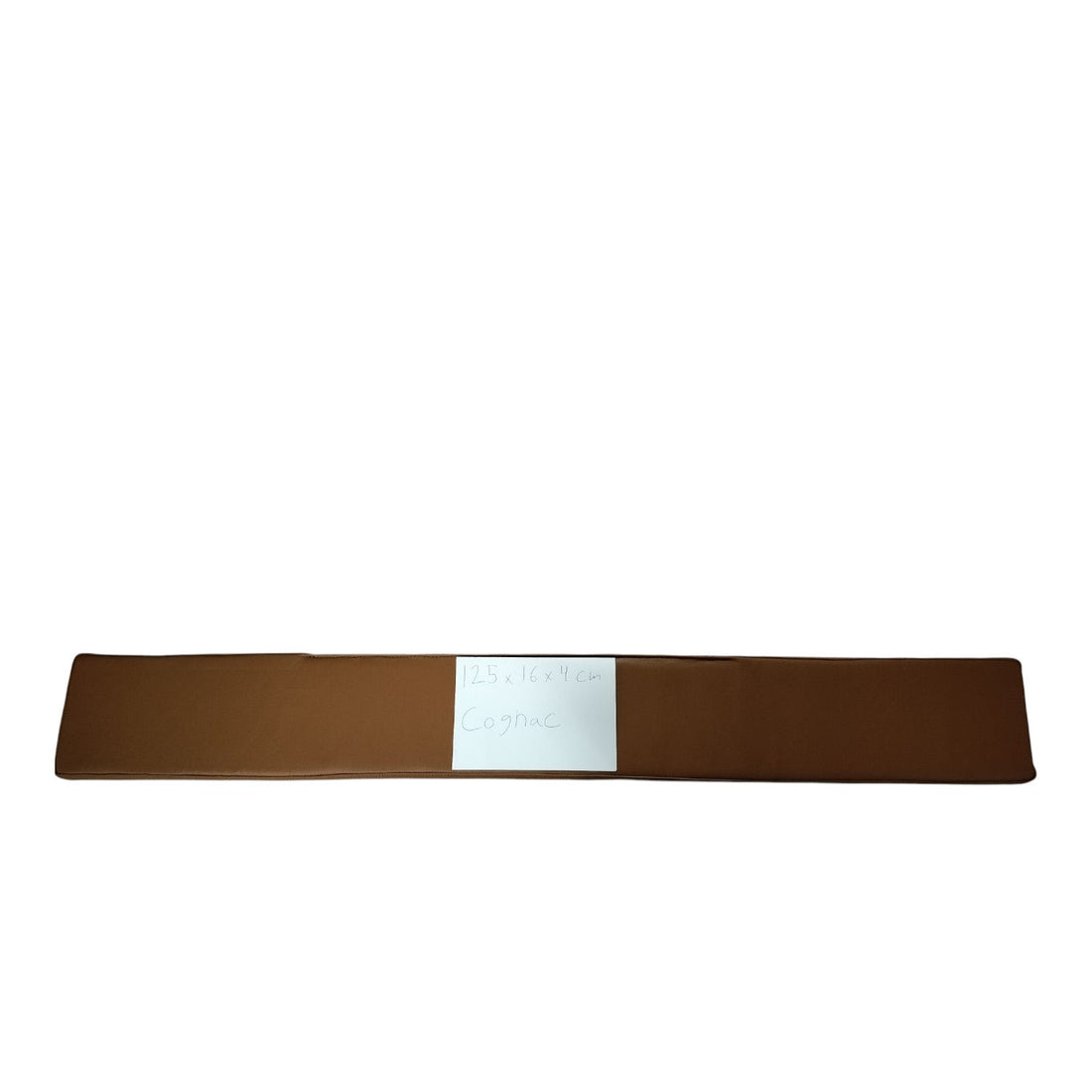 Residual section - 125x16x4 cm leather cushion in cognac