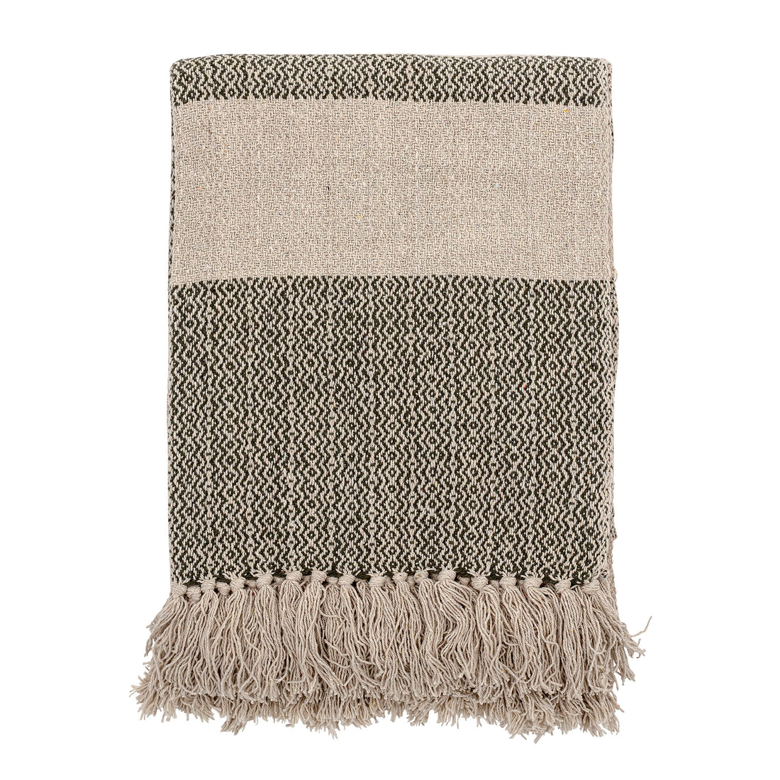 Fidan Plaid, Grøn, Genanvendt Bomuld - BLOOMINGVILLE - DesignGaragen.dk