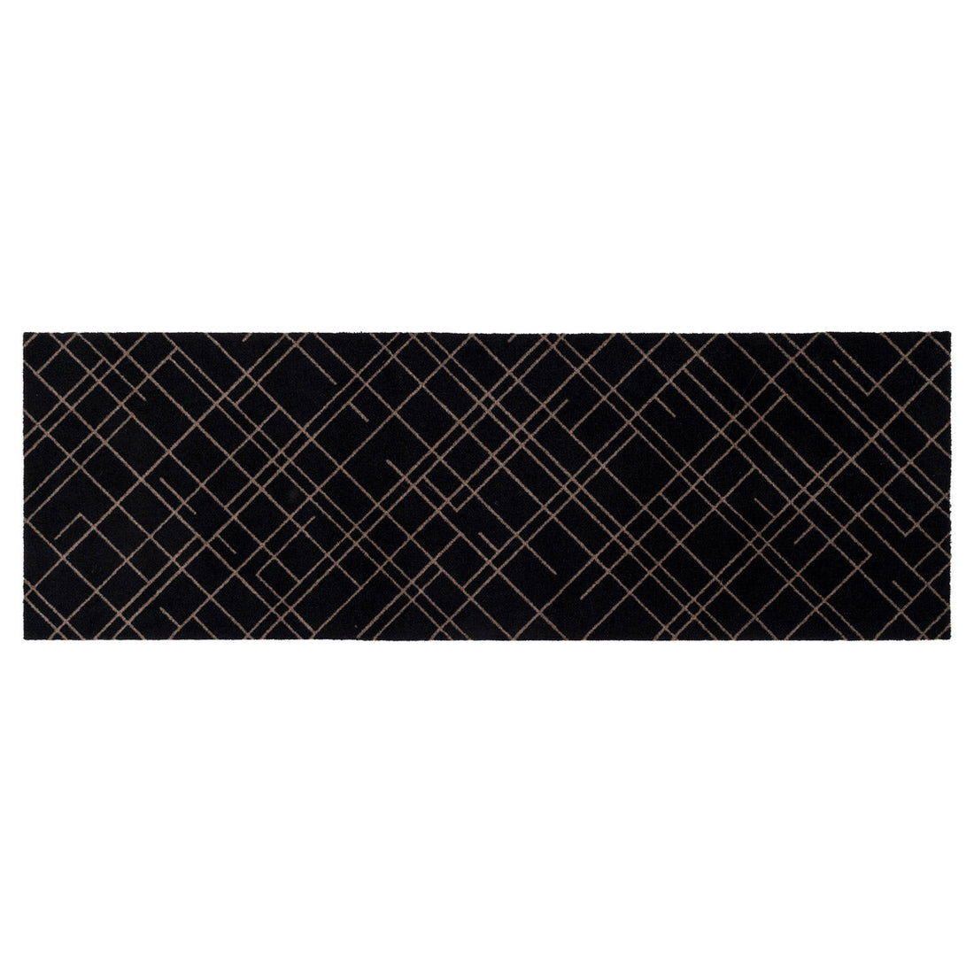 Floor mat 67 x 200 cm - Lines/Sand Black