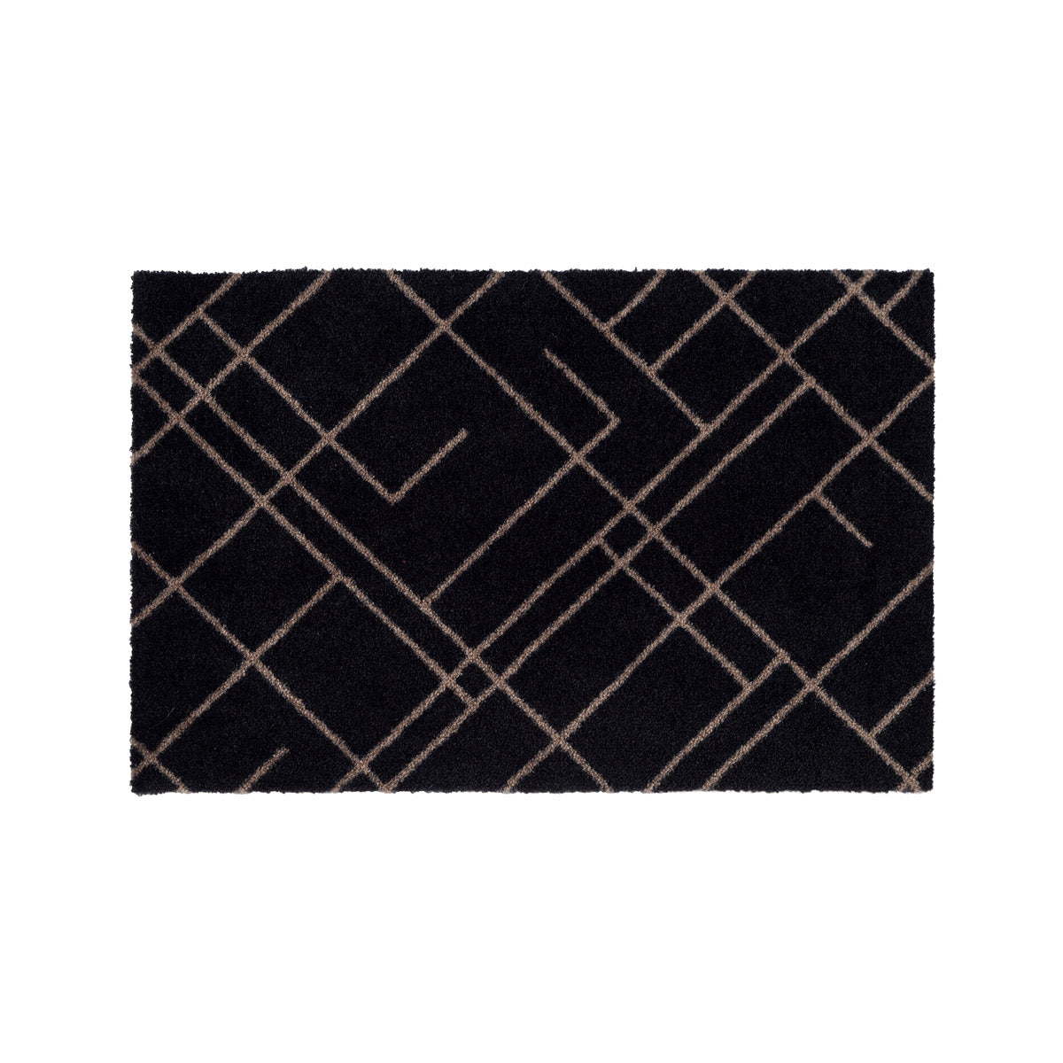 Floor mat 40 x 60 cm - lines/sand black