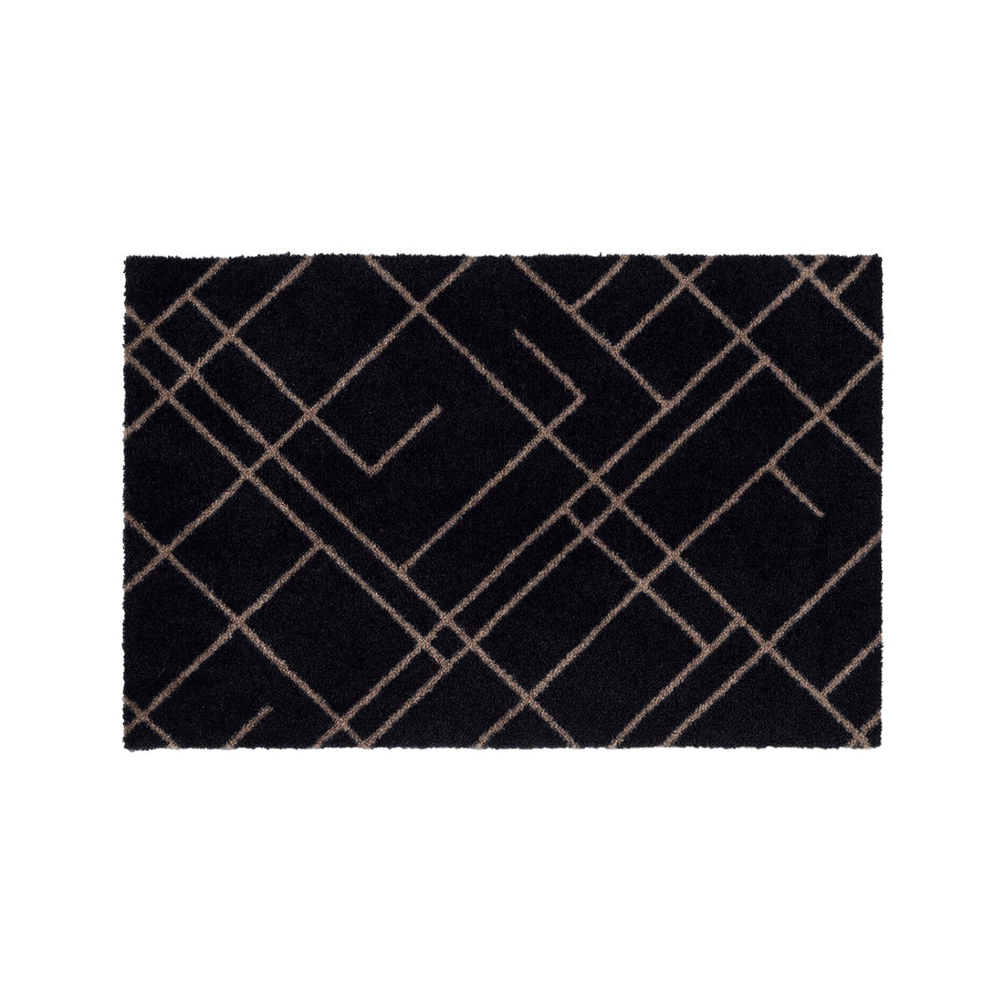 Floor mat 40 x 60 cm - lines/sand black