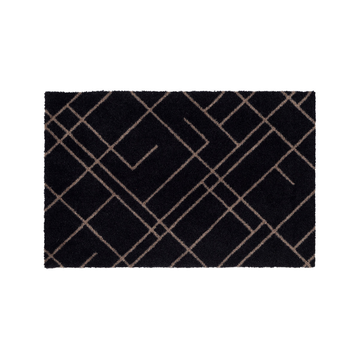 GULVMÅTTE 40 x 60 CM - LINES/SAND BLACK - Tica Copenhagen - DesignGaragen.dk