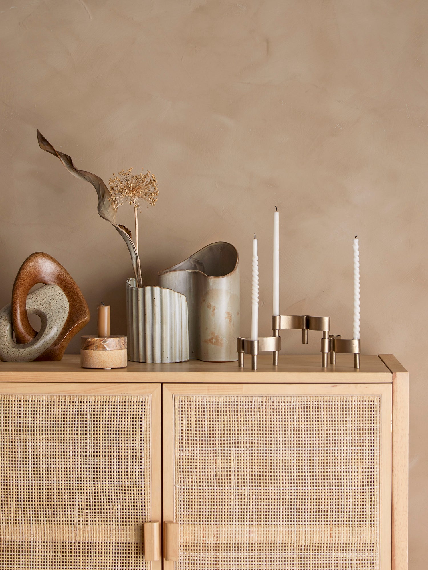 Twist candles, white, parafine