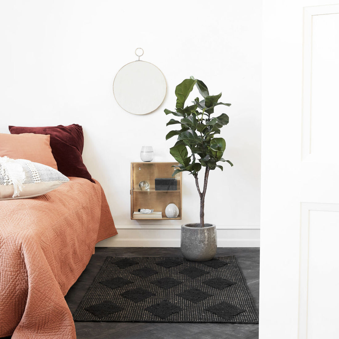 House Doctor Cubie rug 85x130 cm, black