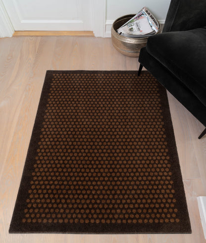 News - Carpet/had 90 x 130 cm - Dot/Cognac -Dark Brown