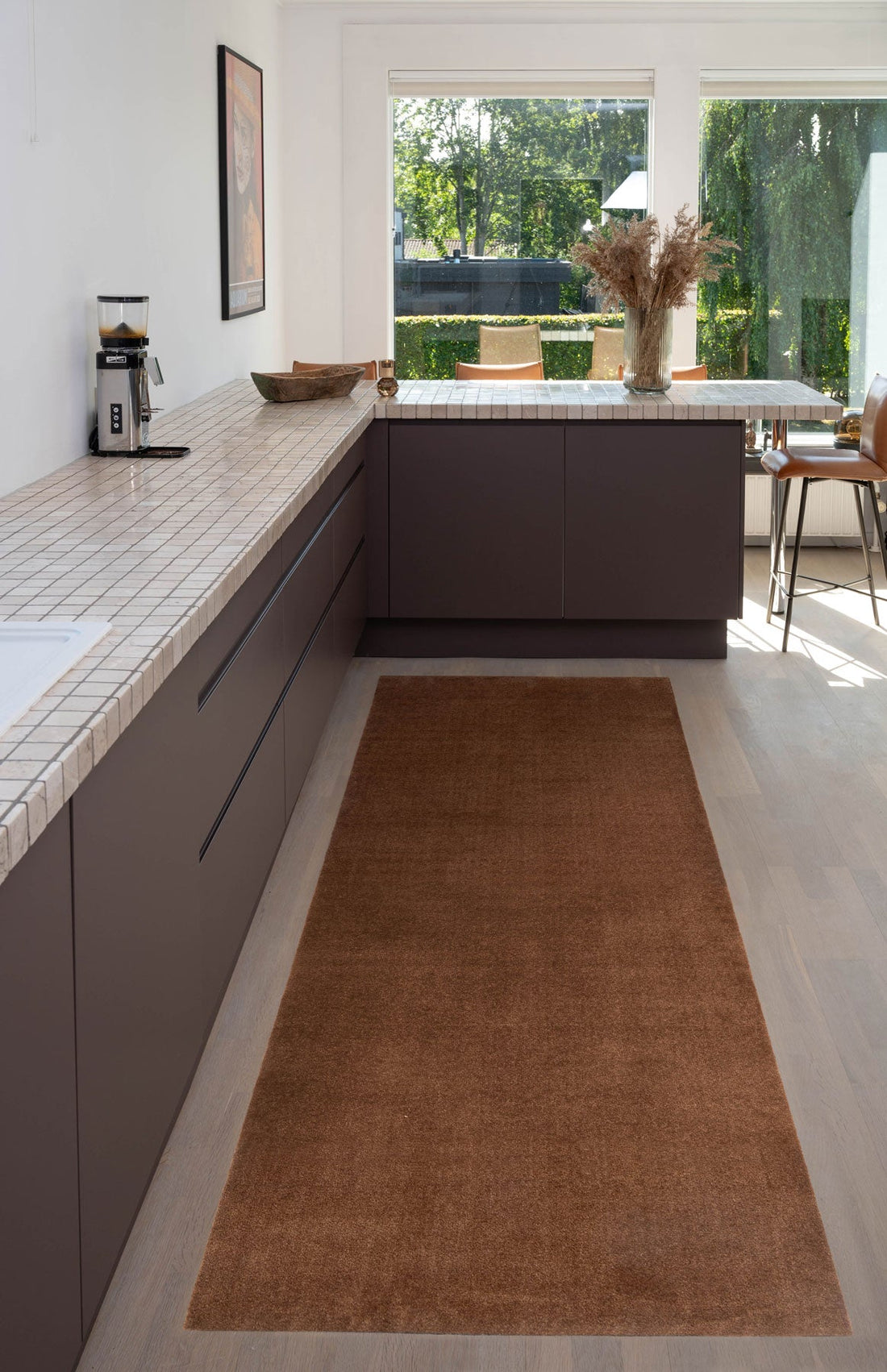 TÆPPE/MÅTTE 100 x 300 CM - UNI COLOR COGNAC - Tica Copenhagen - DesignGaragen.dk