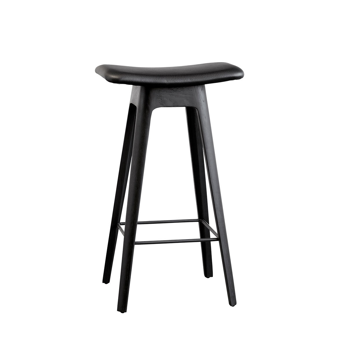 Andersen Furniture - HC1 BARSTOL - SÆDE I LÆDER - UNDERSTEL I SORT - H67 CM - Andersen Furniture - DesignGaragen.dk