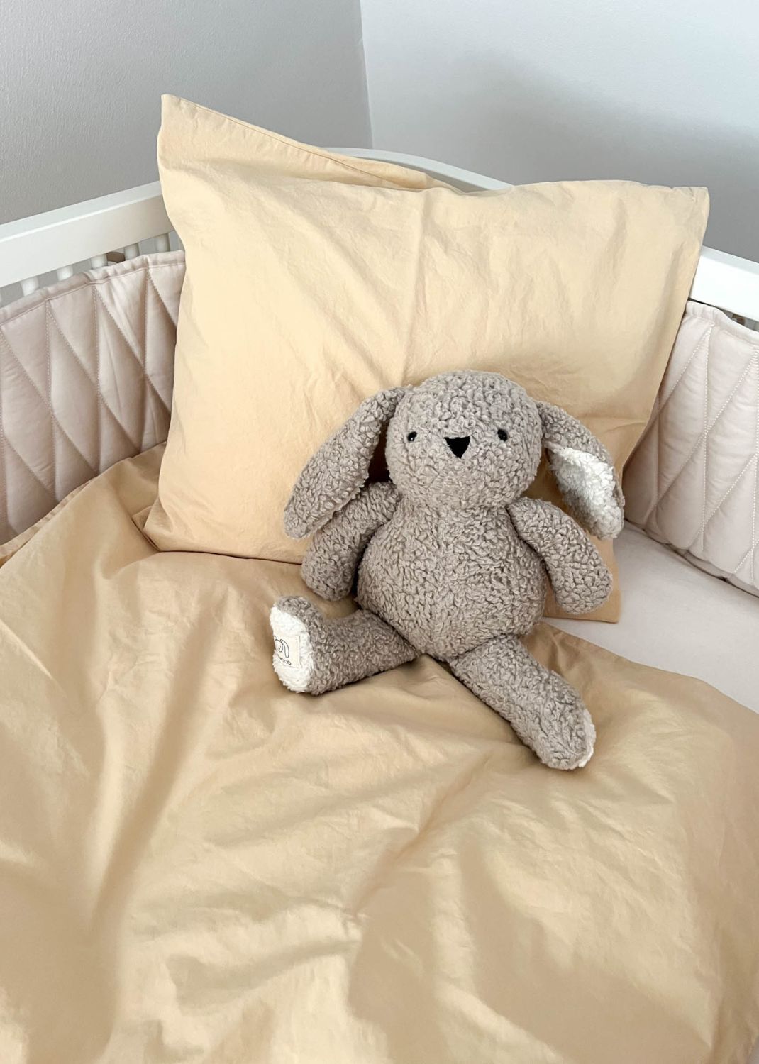 Sekan Studio Bomuldspercale baby/junior sengesæt - Beige/Gul