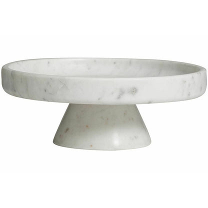 Nordal IMATRA cake plate in marble - ø30 cm - white