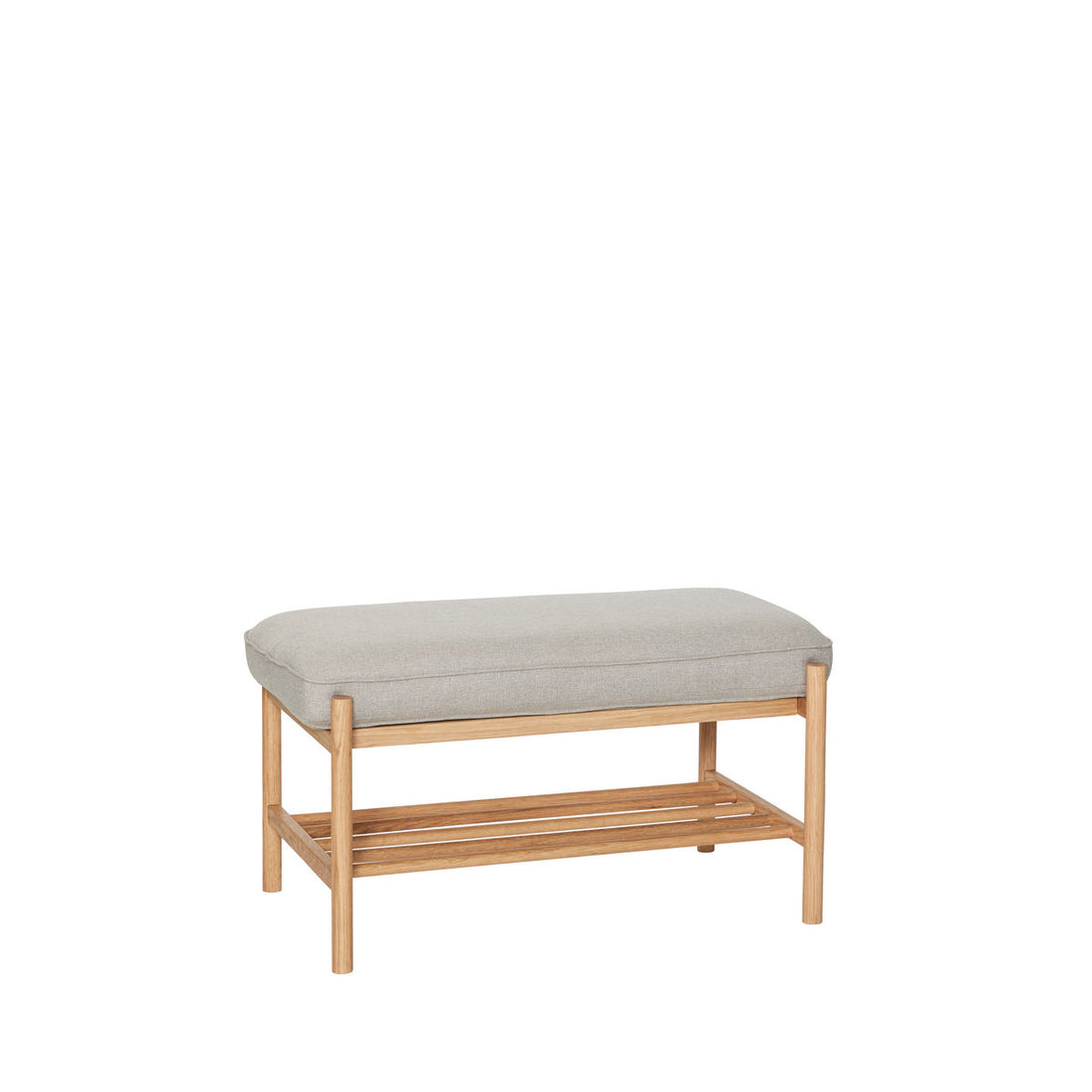 Hübsch Kindly bench light gray/nature