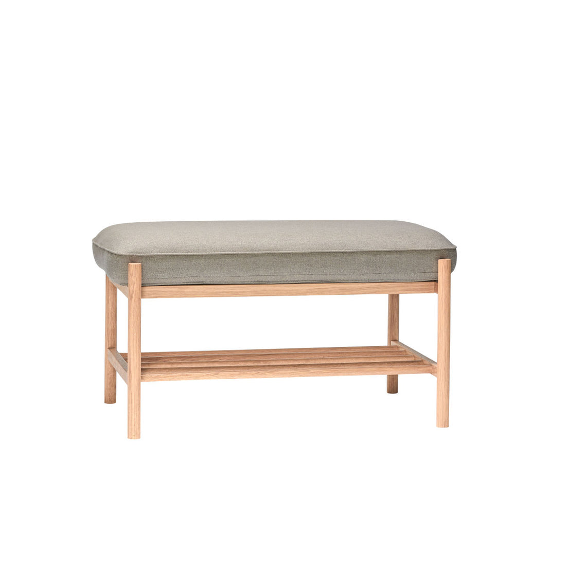 Hübsch Kindly bench light gray/nature