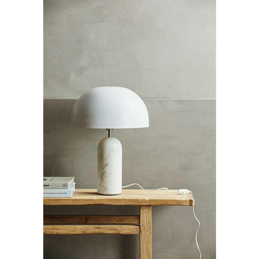 Nordal ATLAS table lamp in marble and metal - h49 cm - white