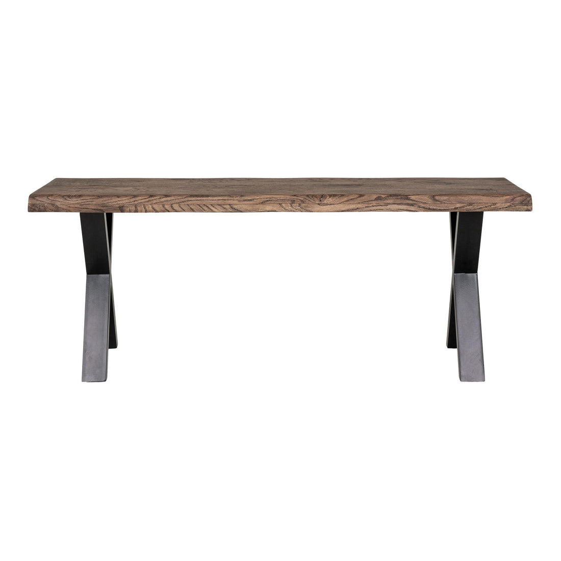 Toulon bench - bench in smoked oiled oak with wavy edge 120x32 cm - 1 - pcs