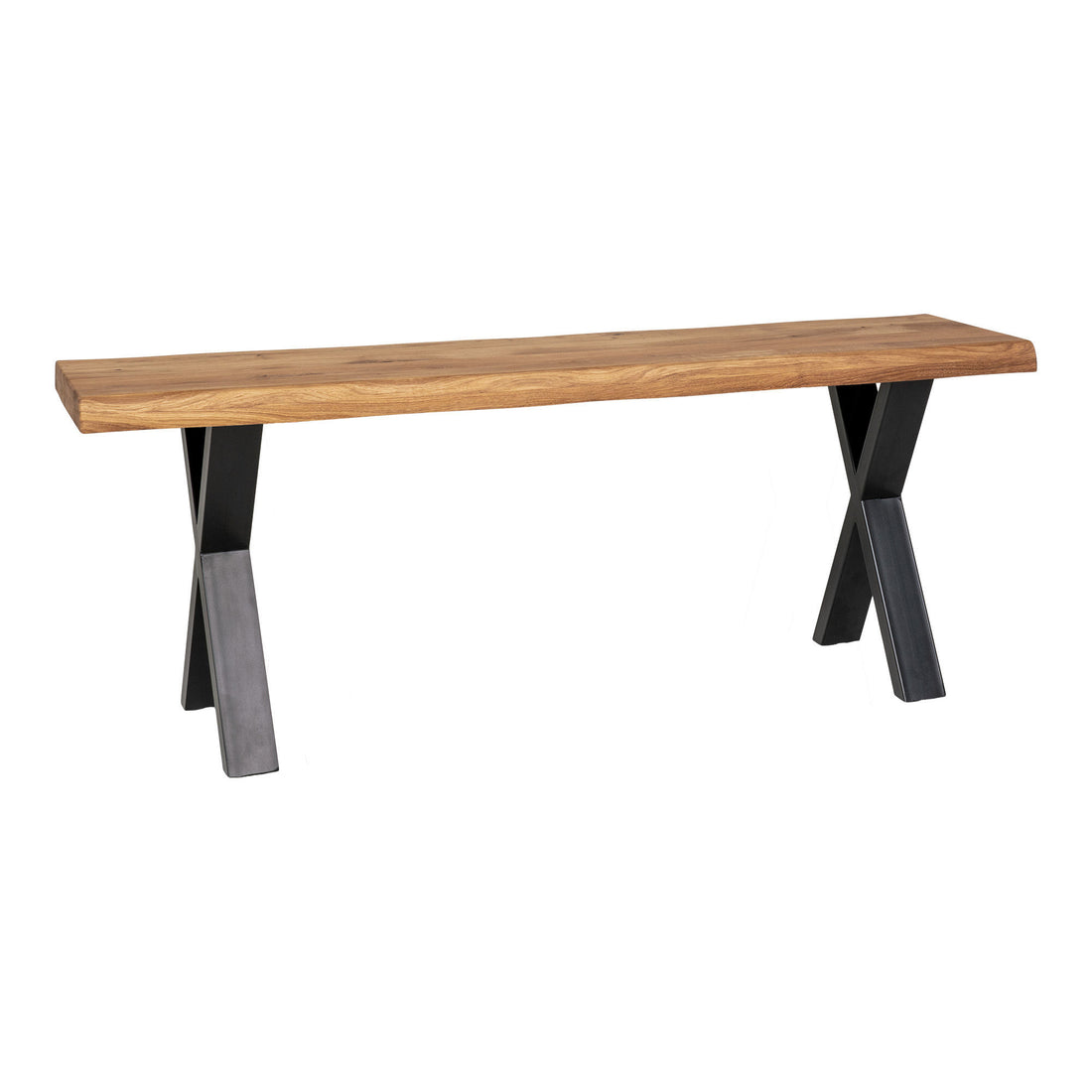 Toulon bench - bench in oiled oak with wavy edge 120x32 cm - 1 - pcs