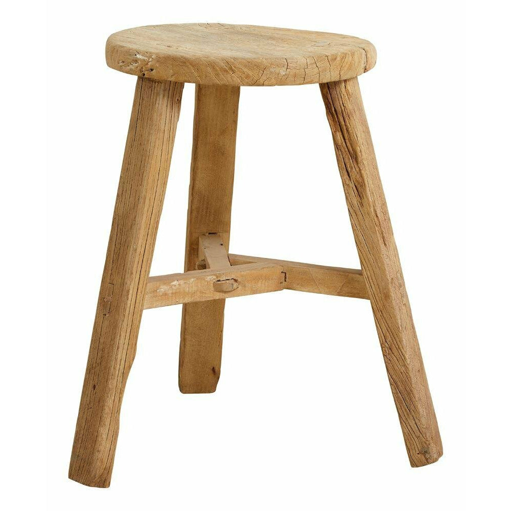 Nordal ARGUN round stool in wood - H53 cm - natural