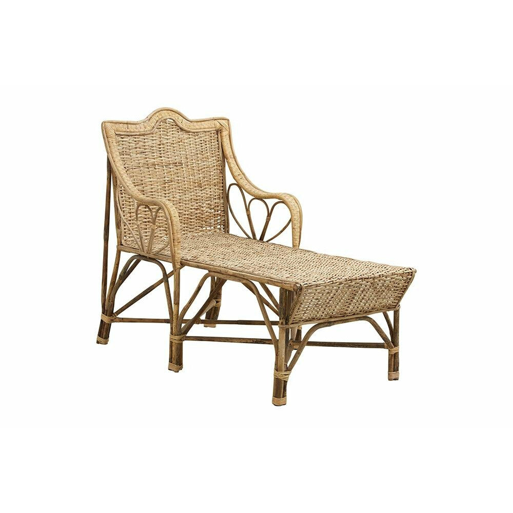 Nordal ZEYA chaise longue / deckchair in wicker - 68x110 cm - nature