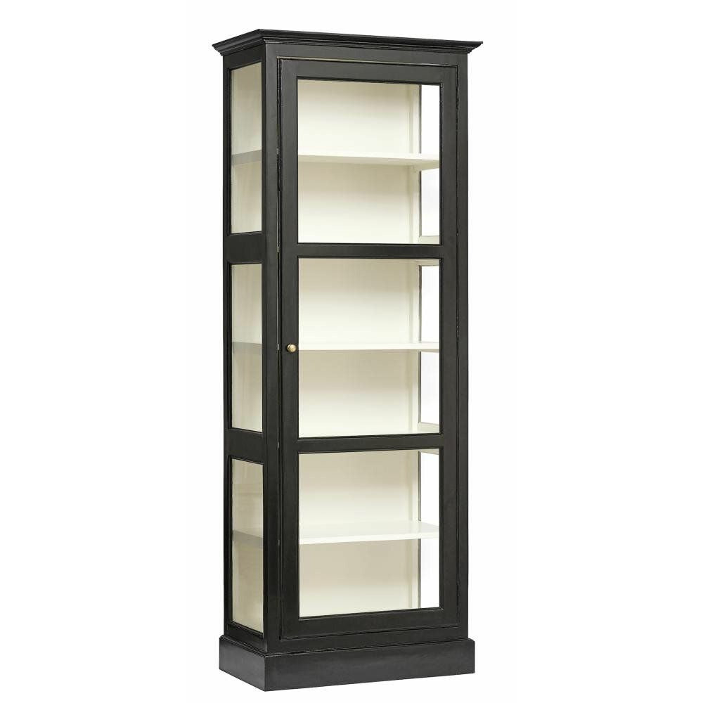 Nordal CLASSIC display cabinet in wood - 212x84 - black/white