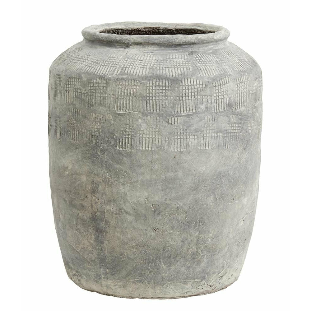 Nordal CEMA rustic flowerpot - x-large - h56 cm - grey