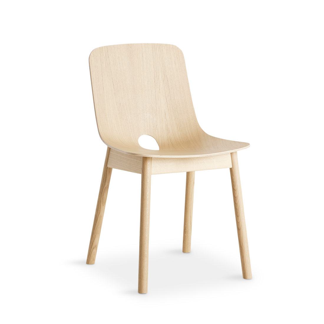 WOUD - Mono dining chair - White pigmented oak - WOUD - DesignGaragen.dk