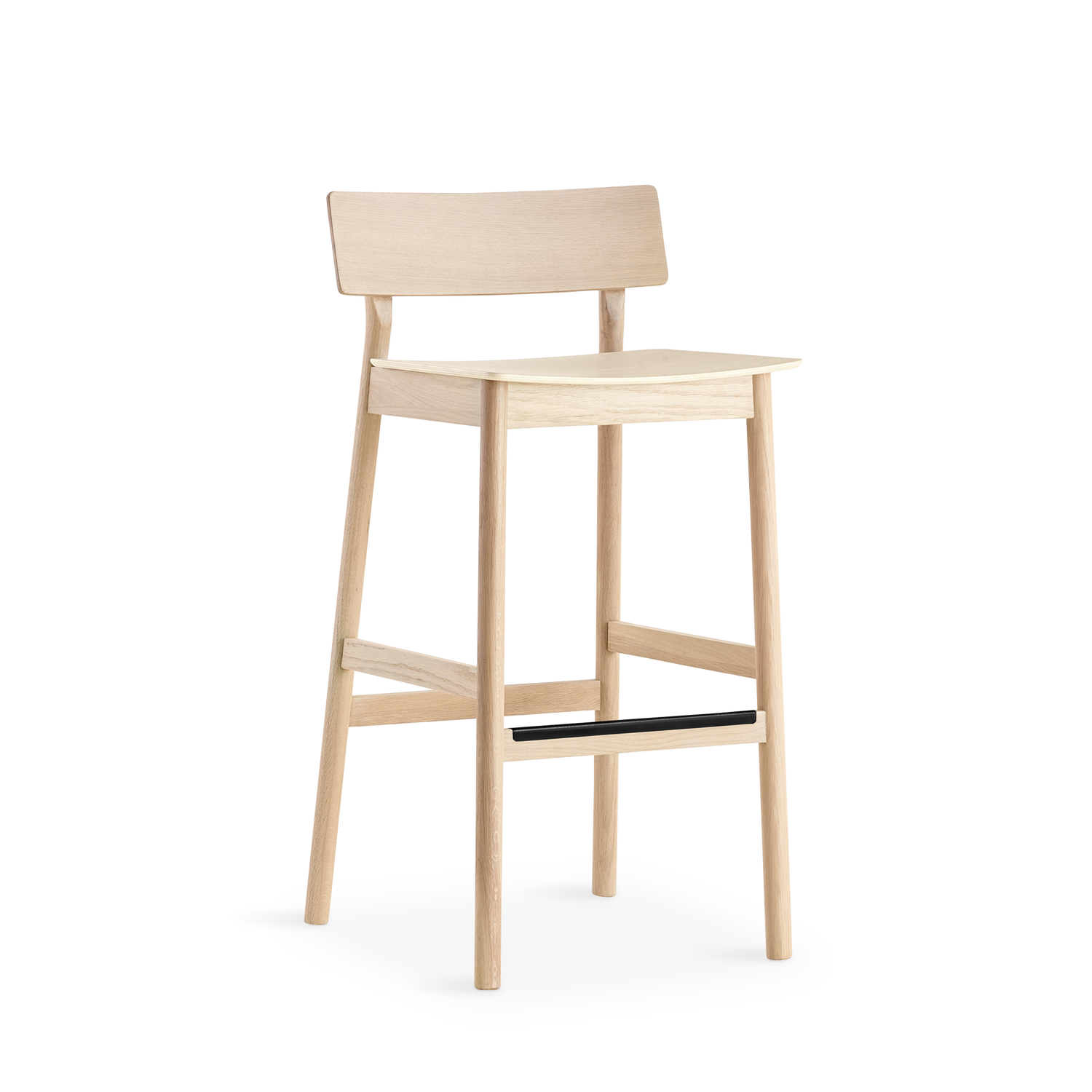 WOUD -  Pause counter chair 2.0 - White pigmented oak