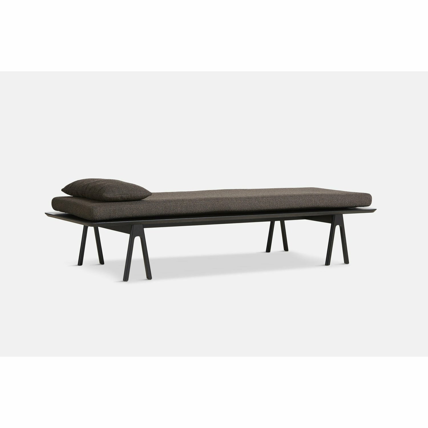 WOUD - Level daybed - Dark brown bouclé/black 190x76,50x41 cm - WOUD - DesignGaragen.dk