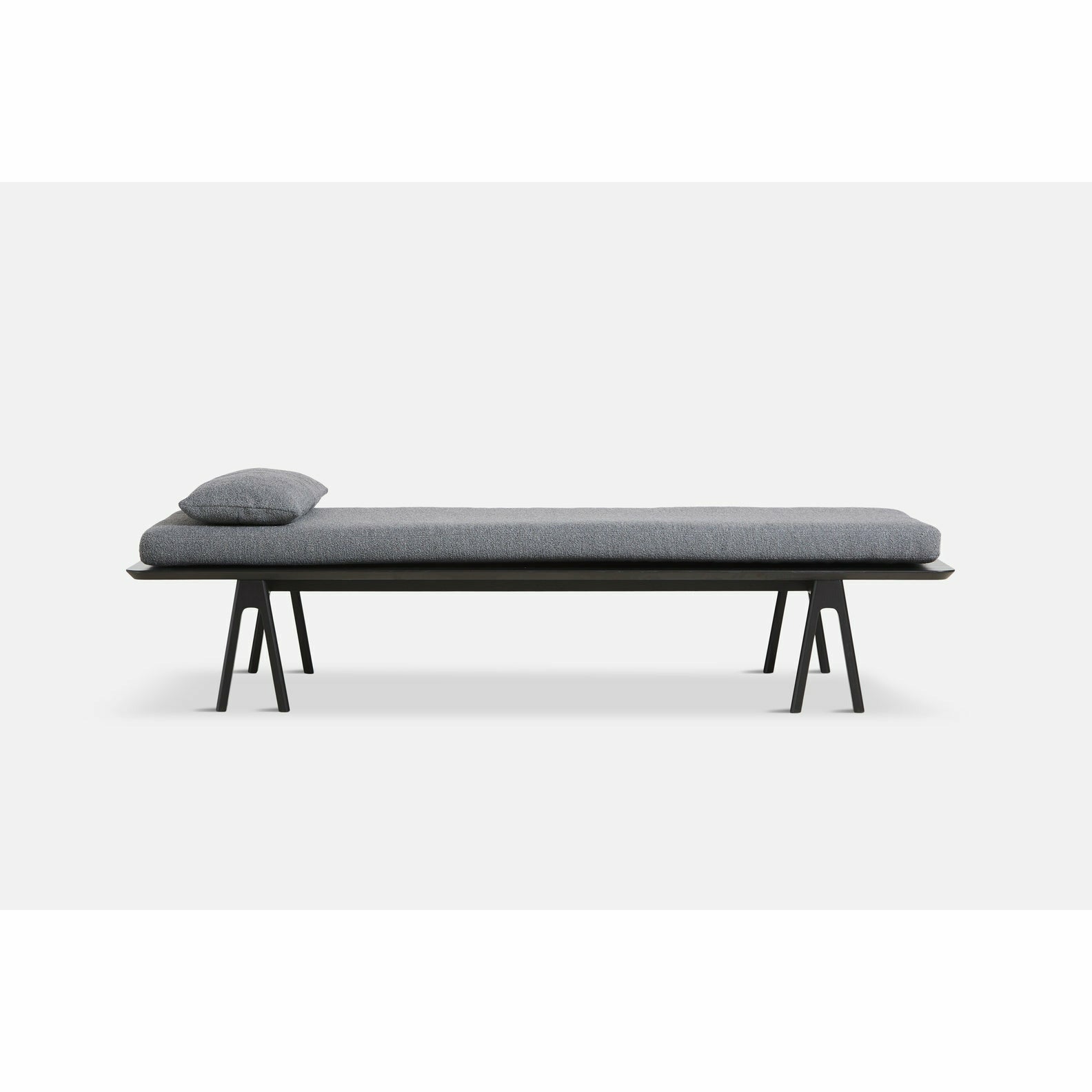 WOUD - Level daybed - Grey bouclé/black 190x76,50x41 cm - WOUD - DesignGaragen.dk