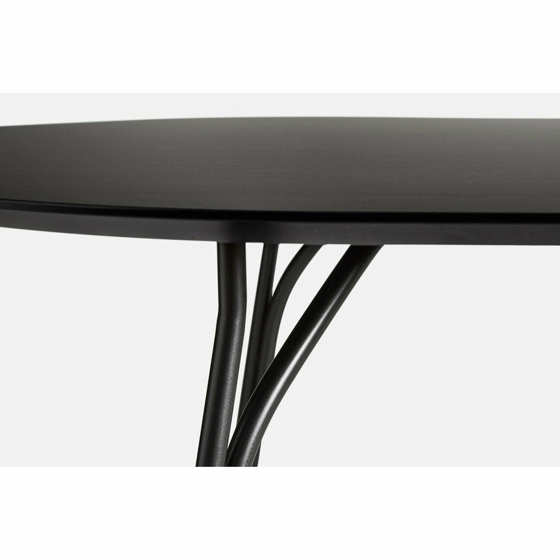 WOUD -  Tree dining table (220 cm) - Charcoal black/black