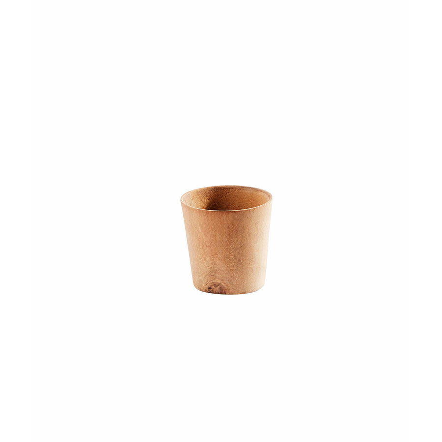 Muubs Bæger Egg Base - Natur - Ny Teak - H: 5 Ø: 5 cm - DesignGaragen.dk.