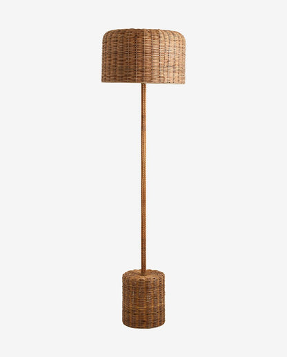 Cane floor lamp in braided sugar cane - H152 cm - nature