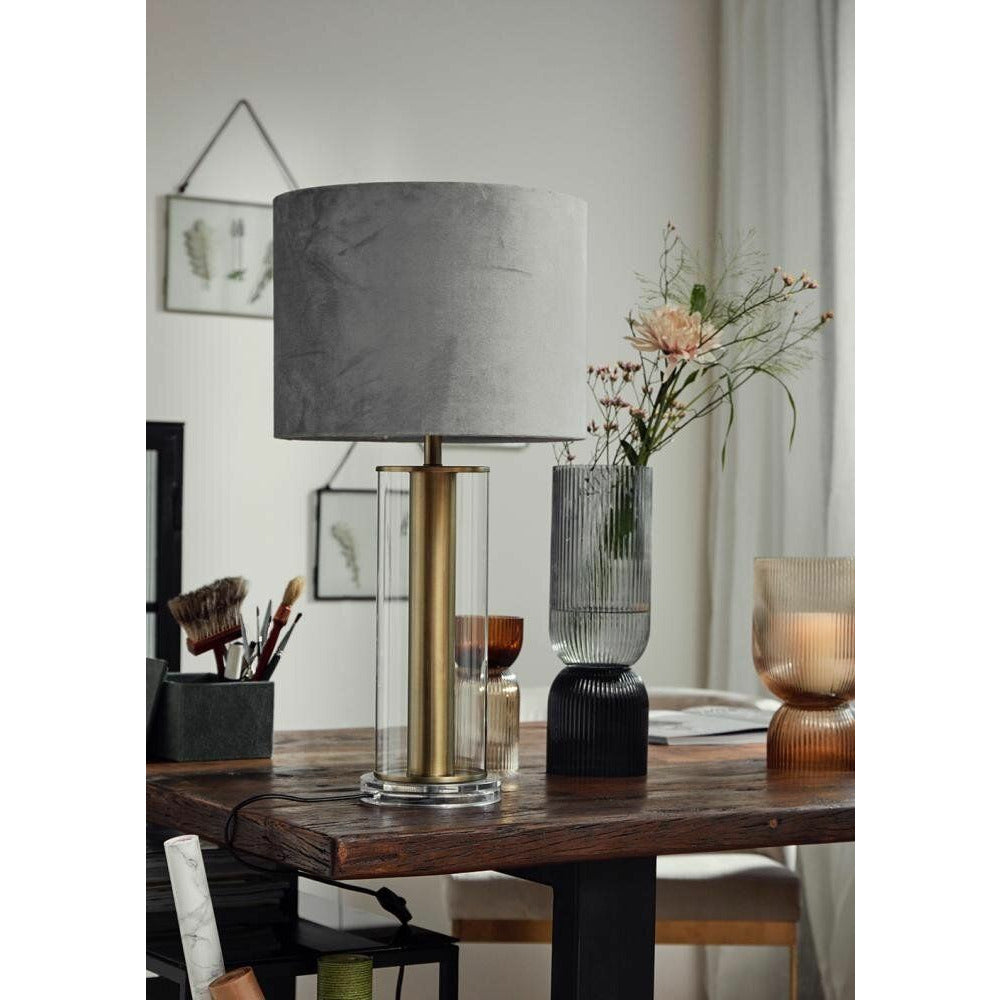 Nordal Lampshade in velour - ø33 cm - grey