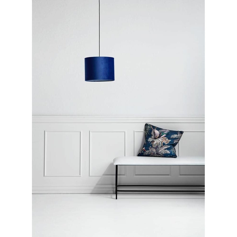 Nordal Lampshade in velvet - ø33 cm - blue