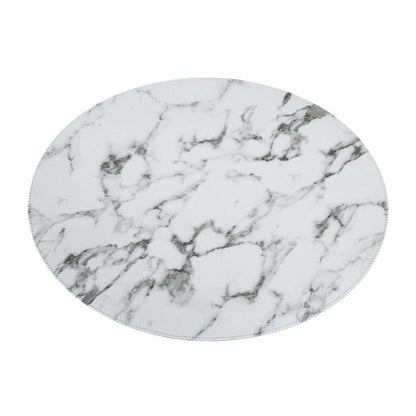 House of Sander Oval placemat // White marble look PU - HARD