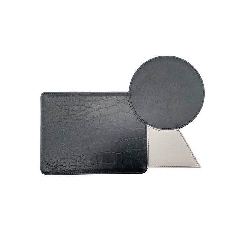 House of Sander Mini placemat // Black-cream PU - HARD