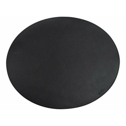 House of Sander Oval placemat // Black PU - SOFT